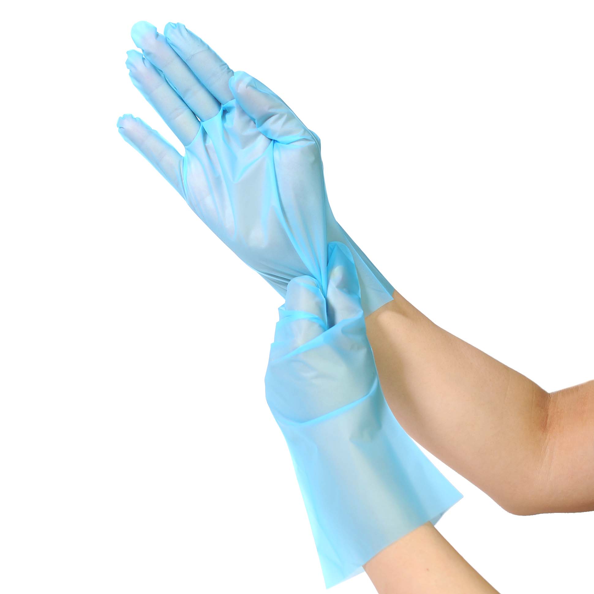 TPE手袋 ブルー | TPE Poly Fit GLOVES